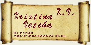 Kristina Veteha vizit kartica